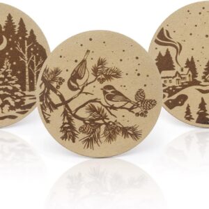 Faux Leather Coaster Set (6 pcs)