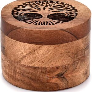 Solid Wood Spice Box with Lid