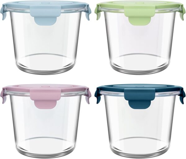 Microwave-Safe Glass Food Containers (4-Pack)