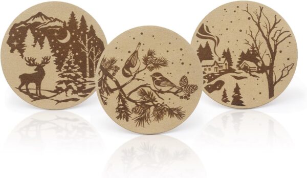 Faux Leather Coaster Set (6 pcs)